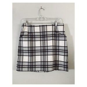VTG 90s Black and White Outback Red Plaid Mini Skirt Sz 6